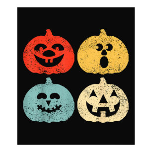 Vintage Halloween Pumpkin Women, Men, Kids, Funny Photo Print
