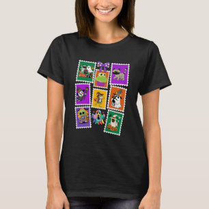 Vintage Halloween Retro Postage Stamp T-Shirt