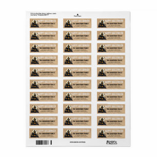 Vintage Halloween Return Address Labels – Haunted