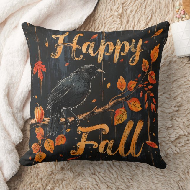 Vintage Halloween Reversible Throw Pillow (Blanket)