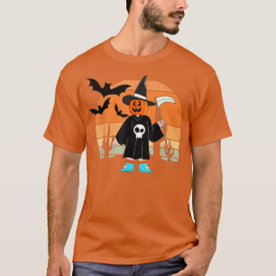 Vintage Halloween Scarecrow Graphic Pumpkin, Spook T-Shirt