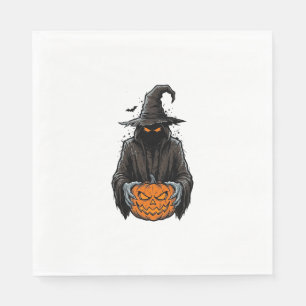 Vintage Halloween Scarecrow Pumpkin Shirt Design_1 Napkin