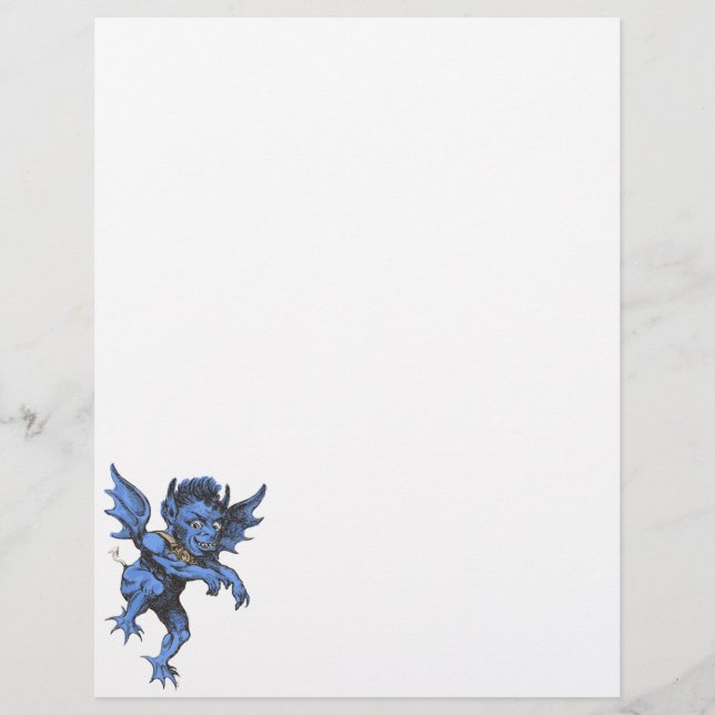 Vintage Halloween, Scary Evil Gargoyle Demon Flyer (Front)