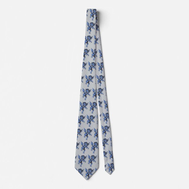 Vintage Halloween, Scary Evil Gargoyle Demon Tie (Front)