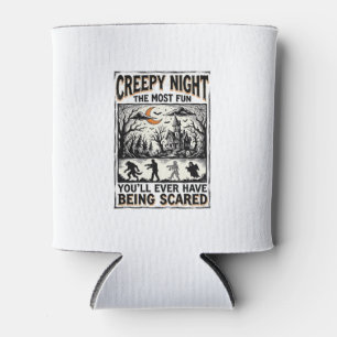 Vintage Halloween Scary Fun Horror Shirt Design_1 Can Cooler