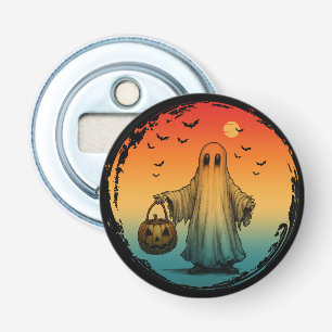 vintage halloween scary ghost pumpkin bats bottle opener