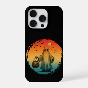 vintage halloween scary ghost pumpkin bats iPhone 15 pro case