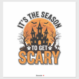 Vintage Halloween Scary Season Haunted Castle Shir
