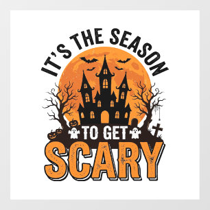 Vintage Halloween Scary Season Haunted Castle Shir