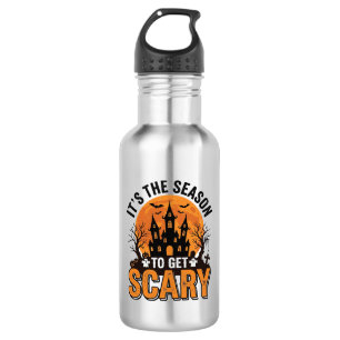 Vintage Halloween Scary Season Haunted Castle Shir 532 Ml Water Bottle