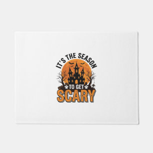 Vintage Halloween Scary Season Haunted Castle Shir Doormat