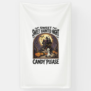 Vintage Halloween Shirt Candy Night Haunted House_ Banner