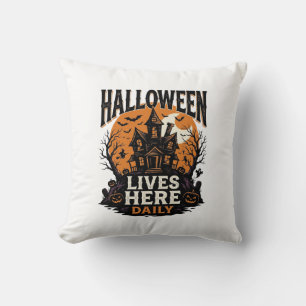 Vintage Halloween Shirt Haunted House Everyday Got Cushion