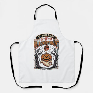 Vintage Halloween Shirt Spooky Engraved Pumpkin Gh Apron