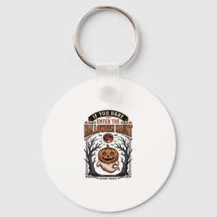 Vintage Halloween Shirt Spooky Engraved Pumpkin Gh Key Ring