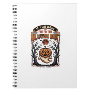 Vintage Halloween Shirt Spooky Engraved Pumpkin Gh Notebook