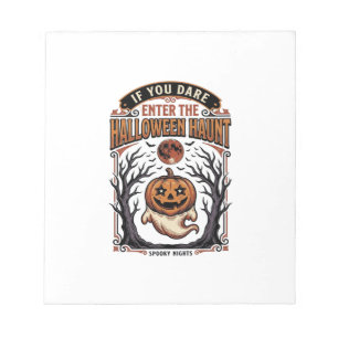 Vintage Halloween Shirt Spooky Engraved Pumpkin Gh Notepad