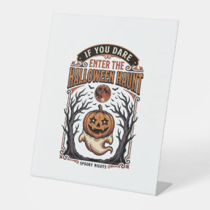 Vintage Halloween Shirt Spooky Engraved Pumpkin Gh Pedestal Sign