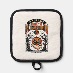 Vintage Halloween Shirt Spooky Engraved Pumpkin Gh Pot Holder