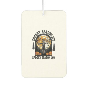 Vintage Halloween Shirt with Scarecrow Moon Art_1 Car Air Freshener