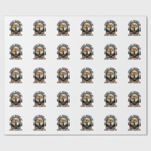 Vintage Halloween Shirt with Scarecrow Moon Art_1 Wrapping Paper