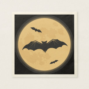 Vintage Halloween Silhouette Design Napkin