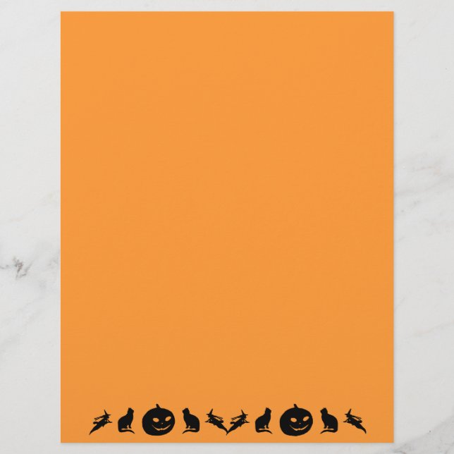 Vintage Halloween Silhouette Stationery (Front)