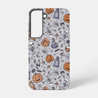 Vintage Halloween Skeleton and Potions Pattern Samsung Galaxy Case