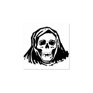 Vintage Halloween Skeleton Ghoul Stamp
