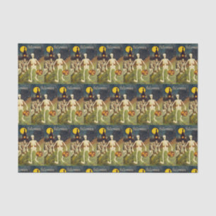Vintage Halloween skeleton pumpkin party tissue Paper