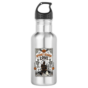 Vintage Halloween Skeleton Spooky Season Love Shir 532 Ml Water Bottle