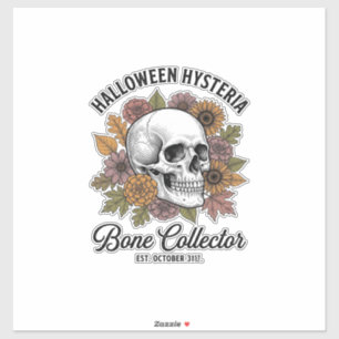 Vintage Halloween Skull Bone Collector Shirt Desig