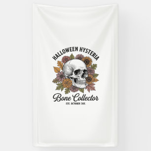 Vintage Halloween Skull Bone Collector Shirt Desig Banner