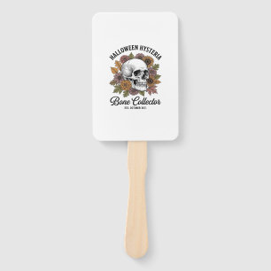 Vintage Halloween Skull Bone Collector Shirt Desig Hand Fan