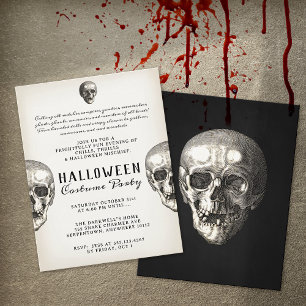 Vintage Halloween Skull Party  Flyer