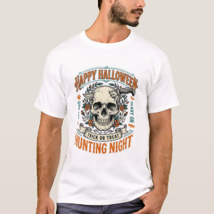 Vintage Halloween Skull Trick or Treat Shirt Desig