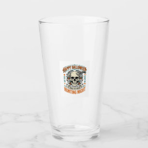 Vintage Halloween Skull Trick or Treat Shirt Desig Glass