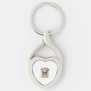 Vintage Halloween Skull Trick or Treat Shirt Desig Key Ring