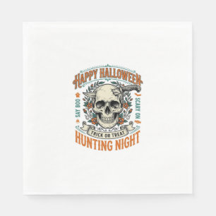 Vintage Halloween Skull Trick or Treat Shirt Desig Napkin