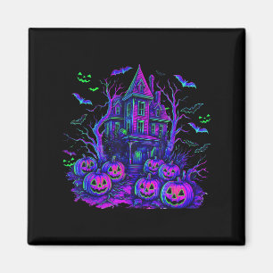 Vintage Halloween Soky Scene Retro Pumpkin Y Seaso Magnet