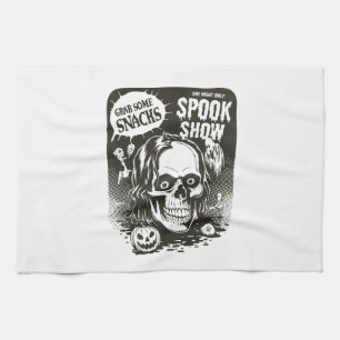 Vintage Halloween Spook Show Tea Towel