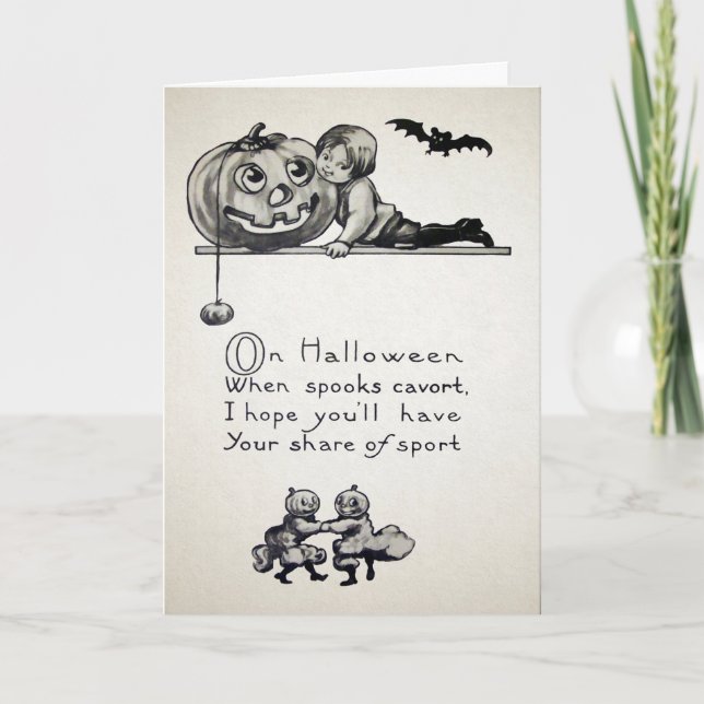 Vintage Halloween Spooks Card   (Front)
