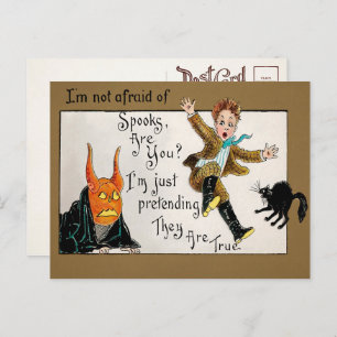 Vintage Halloween Spooks Postcard