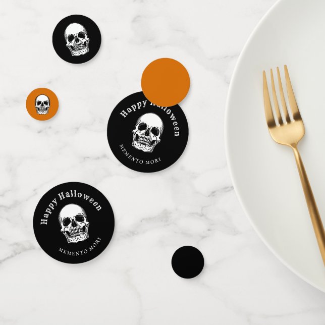 Vintage Halloween Spooky Skull Confetti (Group)