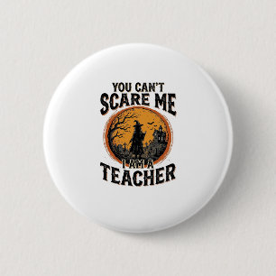 Vintage Halloween Teacher Scary School Shirt Desig 6 Cm Round Badge