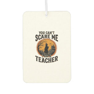 Vintage Halloween Teacher Scary School Shirt Desig Car Air Freshener