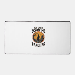 Vintage Halloween Teacher Scary School Shirt Desig Desk Mat