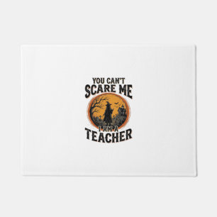 Vintage Halloween Teacher Scary School Shirt Desig Doormat