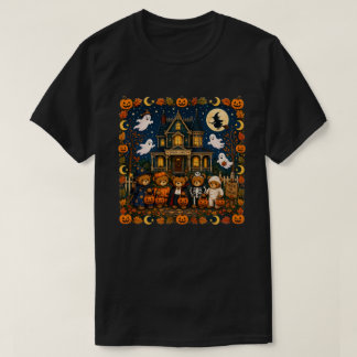 Vintage Halloween Teddy Bear Spooky Trick or Treat T-Shirt