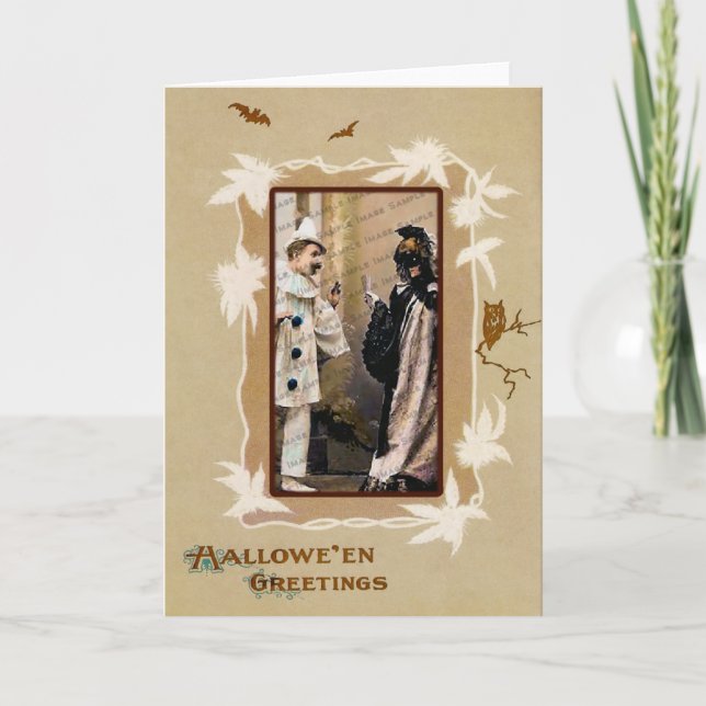 Vintage  Halloween Template Card (Front)